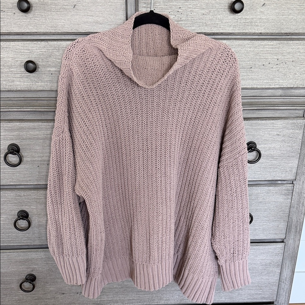 Aerie Cozy Knit Sweater - Dusty Rose